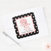 Franse Paris Poodle Square Favor Stickers (Envelop)