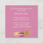 Franse parisiaanse Macarons & Desserts Vierkante Visitekaartje (Achterkant)