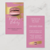 Franse parisiaanse Macarons & Desserts Visitekaartje (Voorkant / Achterkant)