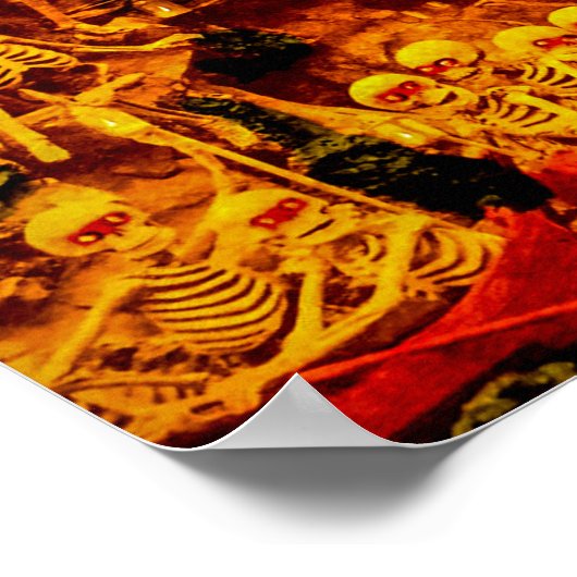 Franse Partij in Hellsville Skeletons Devil Poster (Hoek)