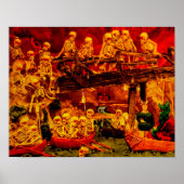 Franse Partij in Hellsville Skeletons Devil Poster (Voorkant)