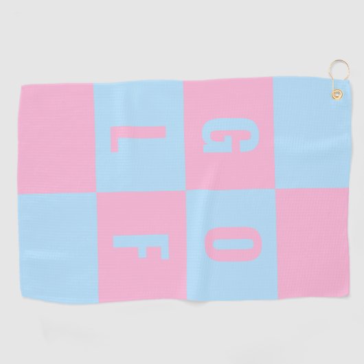 Franse pas roze gecontroleerd golfhanddoek (Horizontaal)