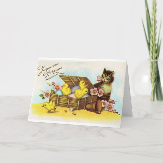  Franse Pasen Joyeuses Pâques Card Feestdagen Kaart (Voorkant)