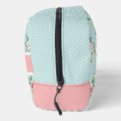 Franse Pastel Mintgroene Roze Blush Roos Patroon Toilettasje (Rechts)