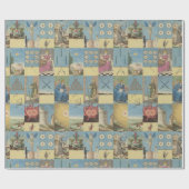 Franse pastelhand getekende tarot Cadeaupapier (Vlak)