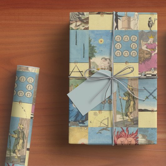 Franse pastelhand getekende tarot Cadeaupapier