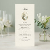 Franse pastorale ivoor trouw menu kaart