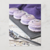 Franse Pastry Lavender Macaron Cookies Briefkaart (Voorkant)