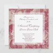 Franse Patina  Rode Toile Pompei Kleuren Kaart (Achterkant)