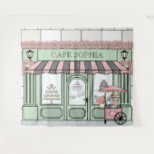 Franse patisserie achtergrond voor een Parijs them Wandkleed (Voorkant (horizontaal))