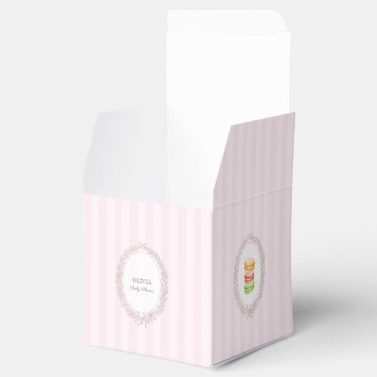 Franse Patisserie Boulangerie Macarons Roze Bedankdoosjes (Geopend)