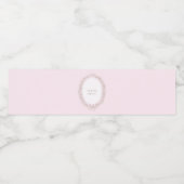 Franse Patisserie Boulangerie Roze Streep Waterfles Etiket (Enkel label)