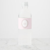Franse Patisserie Boulangerie Roze Streep Waterfles Etiket (Voorkant)
