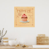 Franse Patisserie Cupcake art, Le petit Gateau Poster (Keuken)