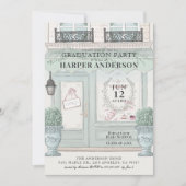 Franse Patisserie Parijse Groene Afstuderen Foto Kaart (Voorkant)