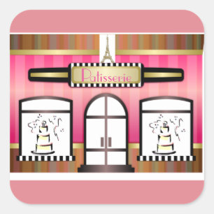 Franse patisserie Paris Eiffeltoren Sticker