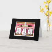 Franse Patisserie Paris Theme Verjaardag Kaart (Gele Bloem)