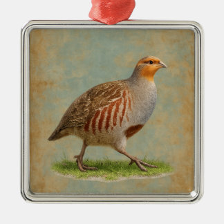 Franse Patrijs ontwerp kerstboom versiering Metalen Ornament