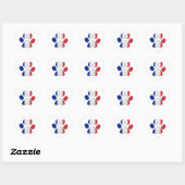 Franse patriotkat hart sticker (Vel)