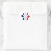 Franse patriotkat hart sticker (Tas)