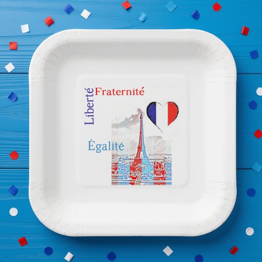 Franse patriottische papieren bordje