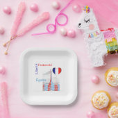 Franse patriottische papieren bordje (Feest)