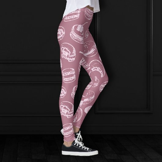Franse patroonpasteien | Cassis Paars roze Treat Leggings