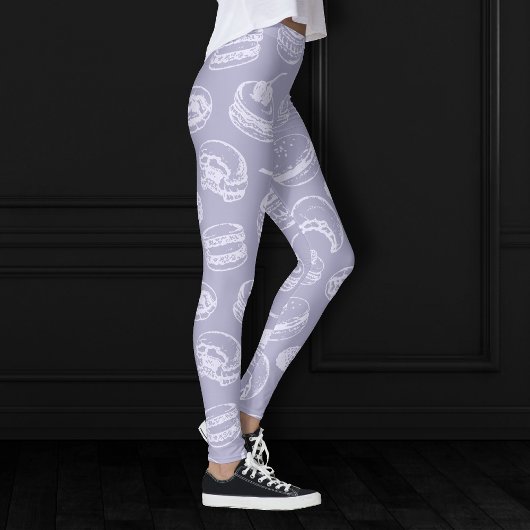 Franse patroonpasteien | Dusty Lavender Paars Leggings