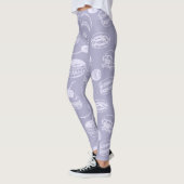 Franse patroonpasteien | Dusty Lavender Paars Leggings (Links)