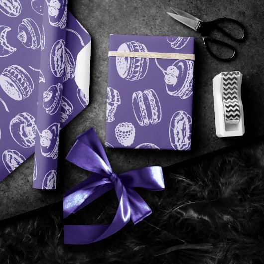 Franse patroonpasteien | Violet Lavender Paars Cadeaupapier
