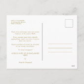 Franse penseelstreek Kerst Gouden Sneeuwvlokken Fo Feestdagenkaart (Achterkant)