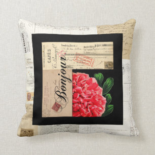 Franse Peony Bonjour Pillow Kussen