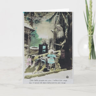 Franse pere Noel 1910 Feestdagen Kaart