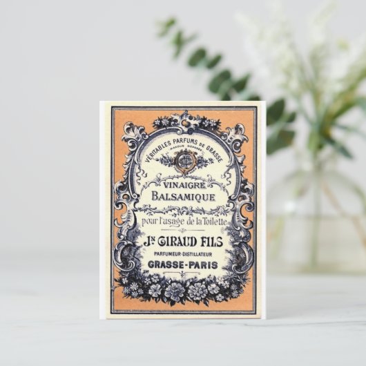 Franse perfumereclame briefkaart (Staand voorkant)