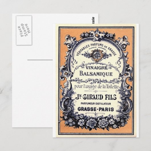 Franse perfumereclame briefkaart (Voorkant / Achterkant)