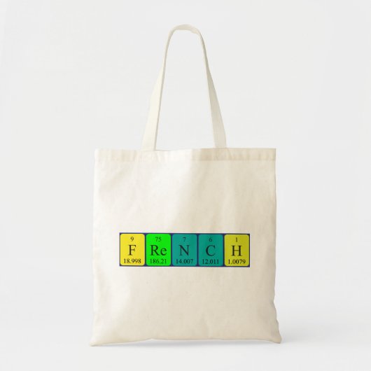 Franse periodieke patriottische canvas tas (Voorkant)