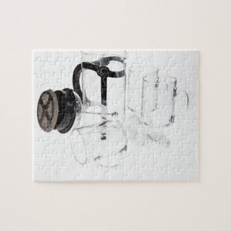 Franse pers (cafetière à zuiger) legpuzzel