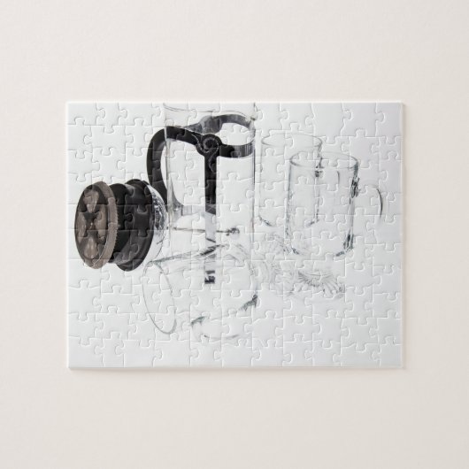 Franse pers (cafetière à zuiger) legpuzzel (Horizontaal)