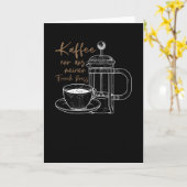 Franse pers Coffee Coffee Drinker Arabica Kaart (Gele Bloem)
