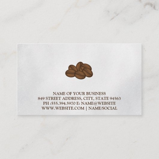 Franse pers | Coffee Visitekaartje (Achterkant)