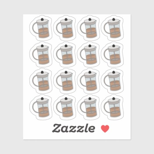 Franse Pers Koffiepauze Tijd Functionele Planner Sticker (Vel)