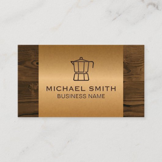 Franse perskaart | Metaalhout uit de Bronze Klantenkaartje (Voorkant)