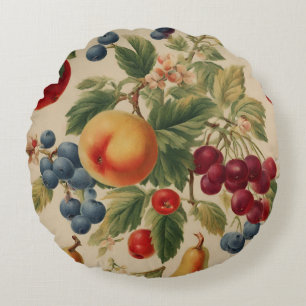Franse perzik, kersen, bosbessen, peren, appels rond kussen