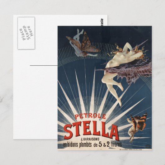 -Franse petroleumether Stella (Stella Gasoline) Briefkaart (Voorkant / Achterkant)