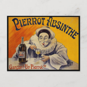 -Franse Pierrot Absinthe Advertisement Briefkaart