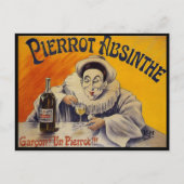 -Franse Pierrot Absinthe Advertisement Briefkaart (Voorkant)