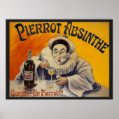 -Franse Pierrot Absinthe Advertisement Poster (Voorkant)