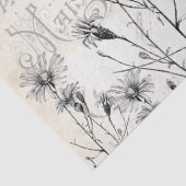 Franse plaatsnamen Wildflower Dragonfly Decoupage Tissuepapier (Detail)