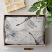 Franse plaatsnamen Wildflower Dragonfly Decoupage Tissuepapier (Geschenk)