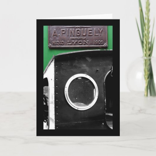 Franse  Plaque 1909 Steam Engine Kaart (Voorkant)